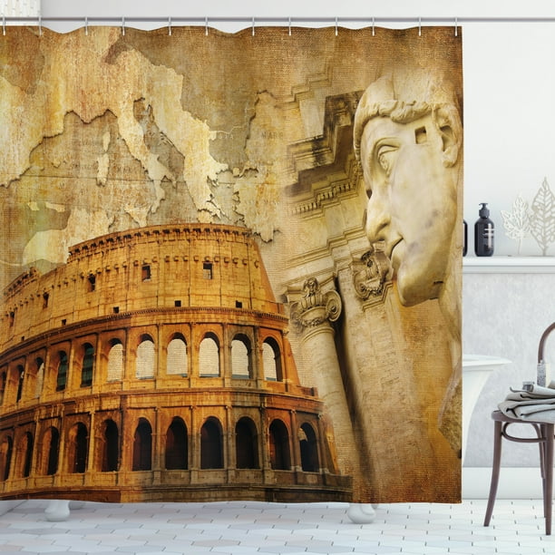 Digital Shower Curtain Column Arches Ancient Print for Bathroom Digital Shower Curtain Column Arches Ancient Print for Bathroom
